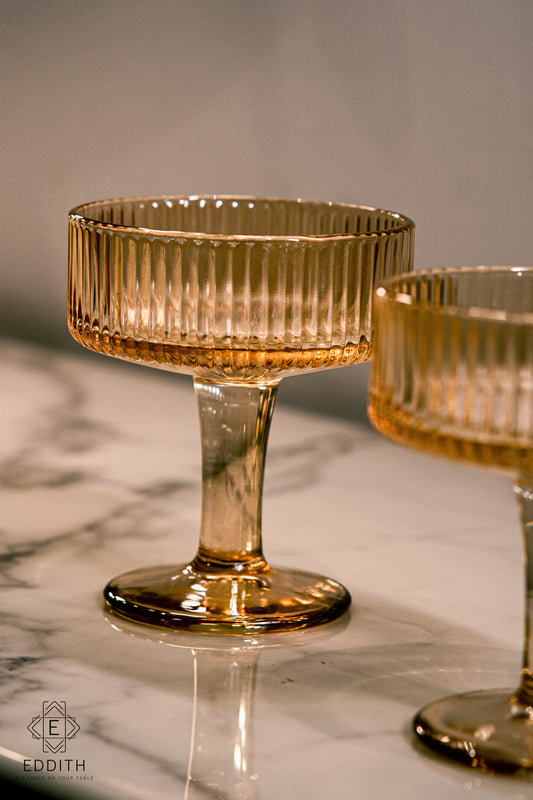 The Sunset Ribbed Coupe-Set of 2 (170 ml)