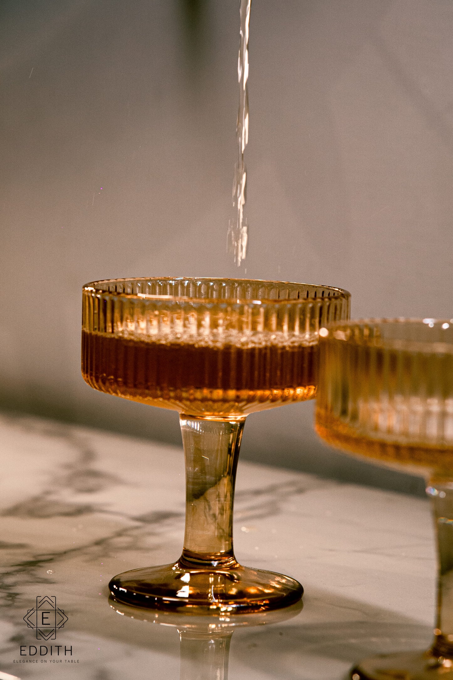 The Sunset Ribbed Coupe-Set of 2 (170 ml)
