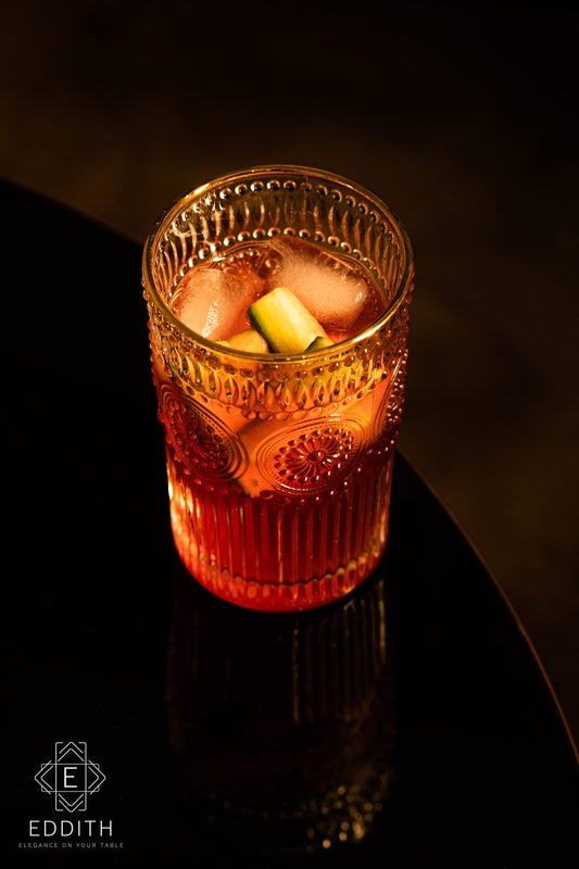 Aurum Edge Water Glasses – Set of 6 (360 ml)