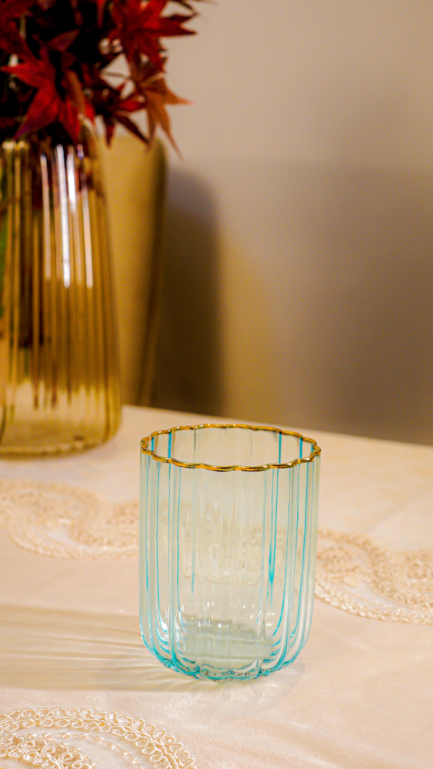 Scalloped Ribbed Whiskey Glass Set (6-Piece)