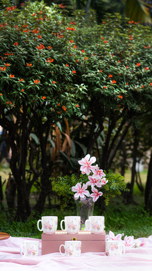 Linear Noir Mug Set | Set of 6