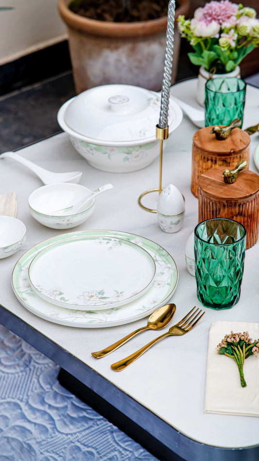 Blossom Serenity Dinner Set | 39 Pieces