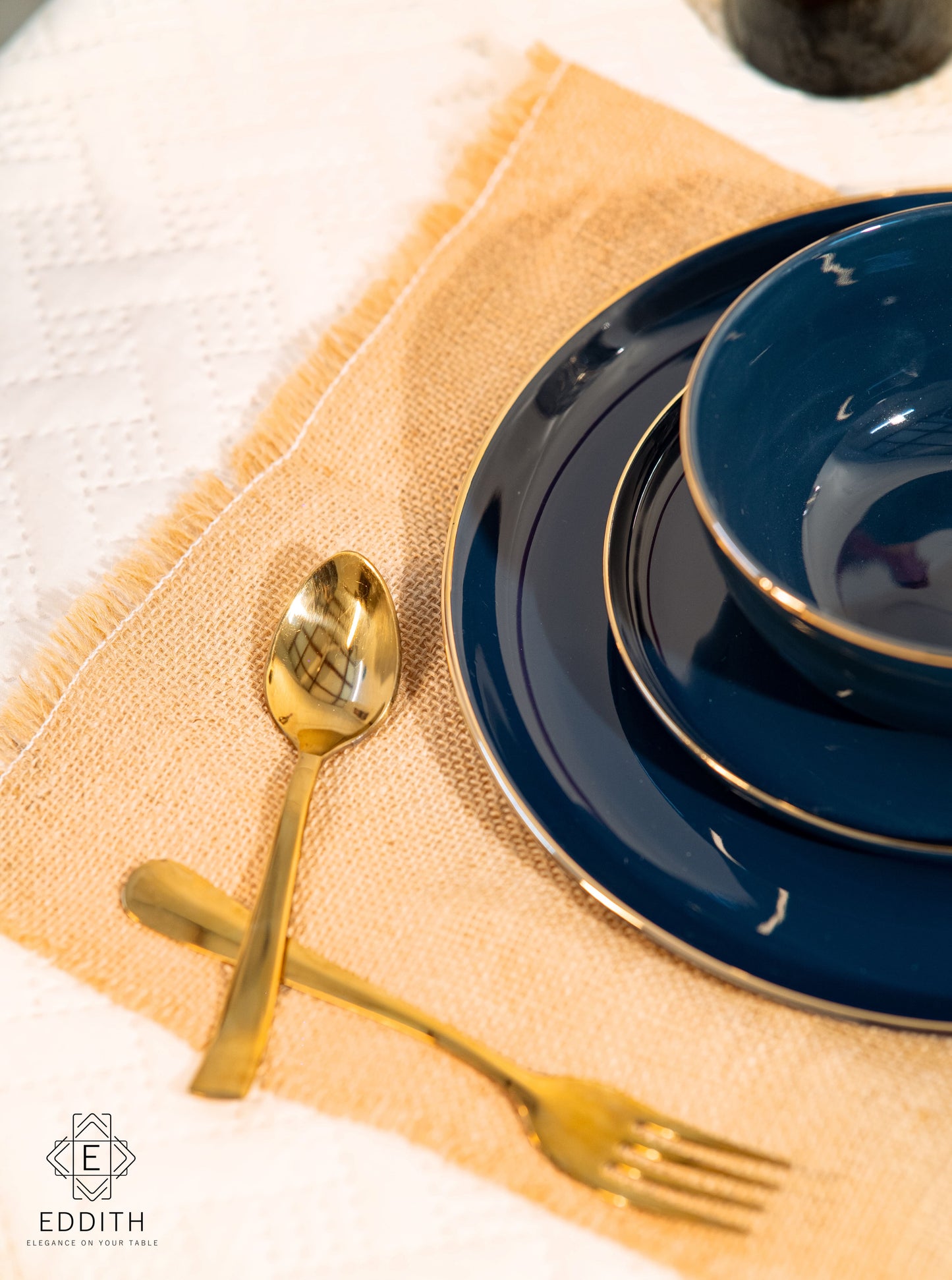 Imperial Gold-Rimmed Dinner Set | 27 Pieces