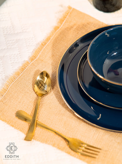 Imperial Gold-Rimmed Dinner Set | 27 Pieces