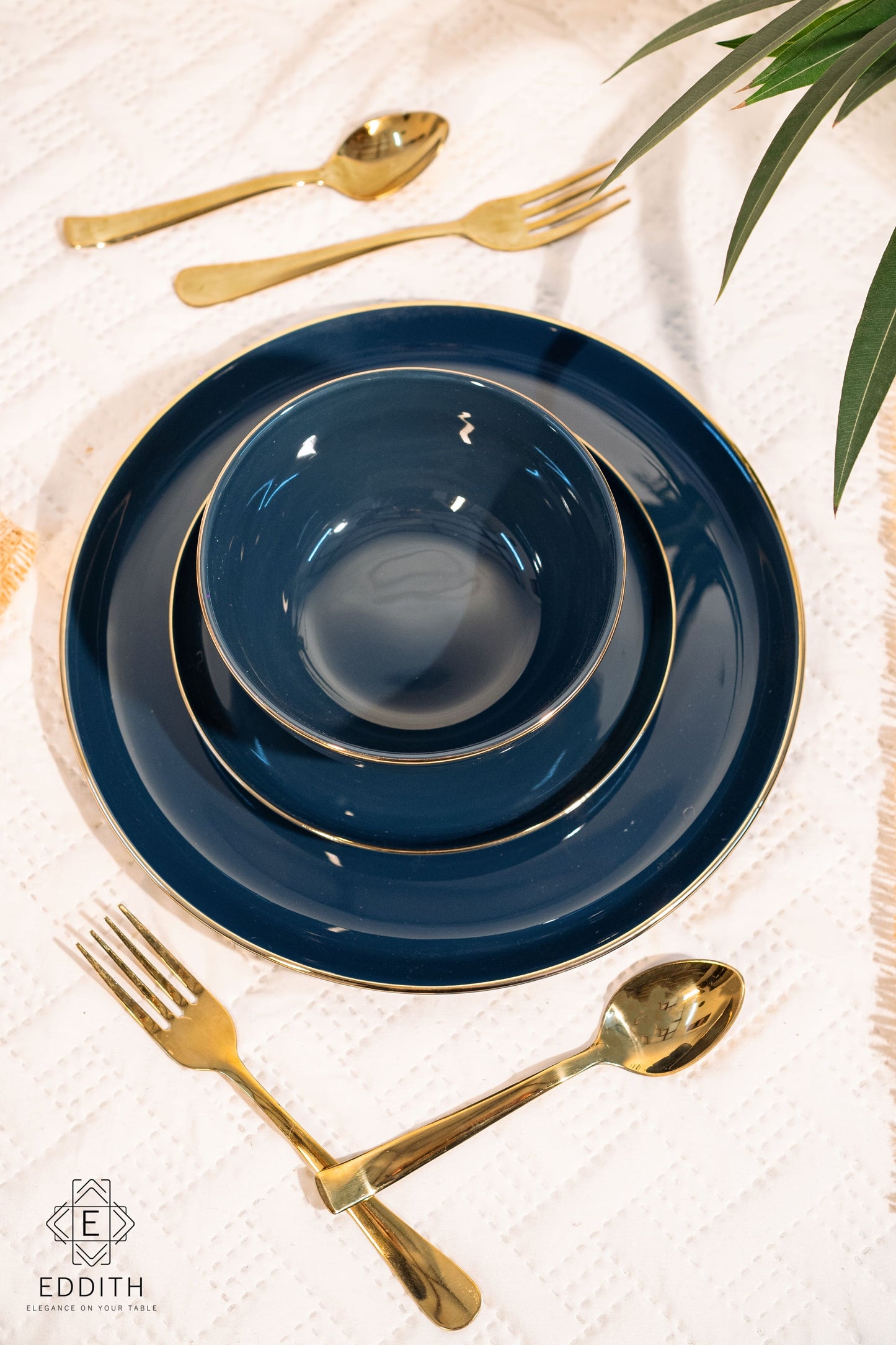 Imperial Gold-Rimmed Dinner Set | 27 Pieces