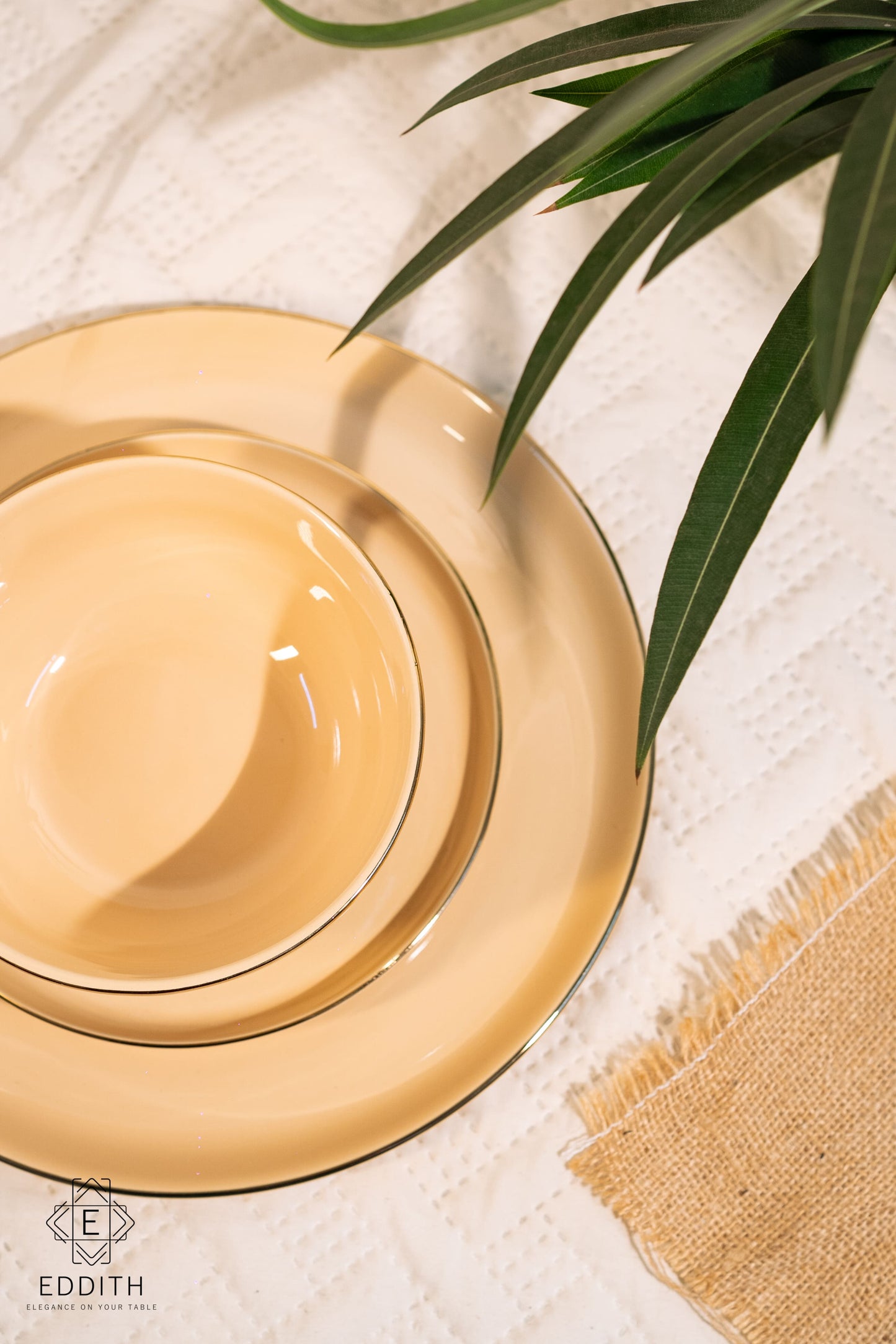 Imperial Gold-Rimmed Dinner Set | 27 Pieces