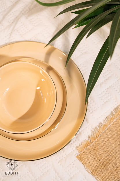 Imperial Gold-Rimmed Dinner Set | 27 Pieces