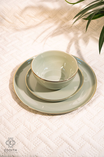 Imperial Gold-Rimmed Dinner Set | 27 Pieces