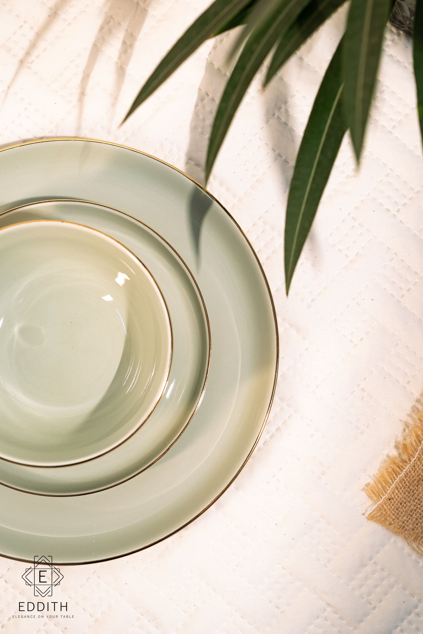 Imperial Gold-Rimmed Dinner Set | 27 Pieces