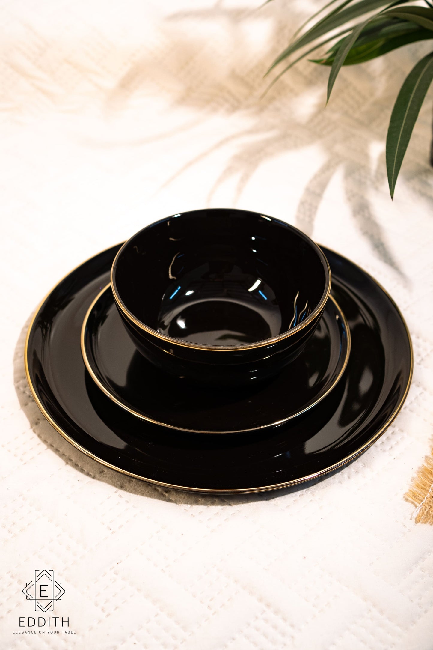 Imperial Gold-Rimmed Dinner Set | 27 Pieces