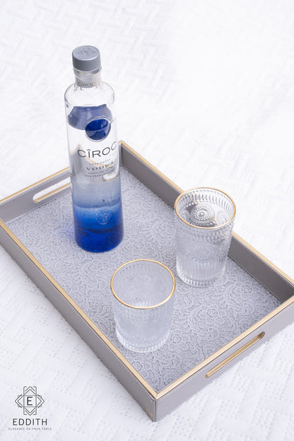 Aurum Edge Water Glasses – Set of 6 (360 ml)