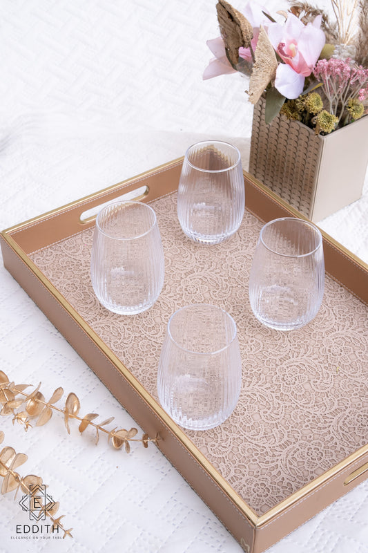 The Rippled Refreshment Vessel-Set of 6 (400 ml)