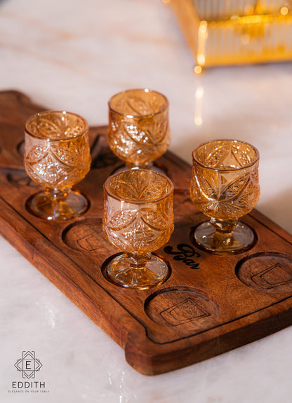 Gilded Ember Shot Glasses – Set of 6 (65 ml)
