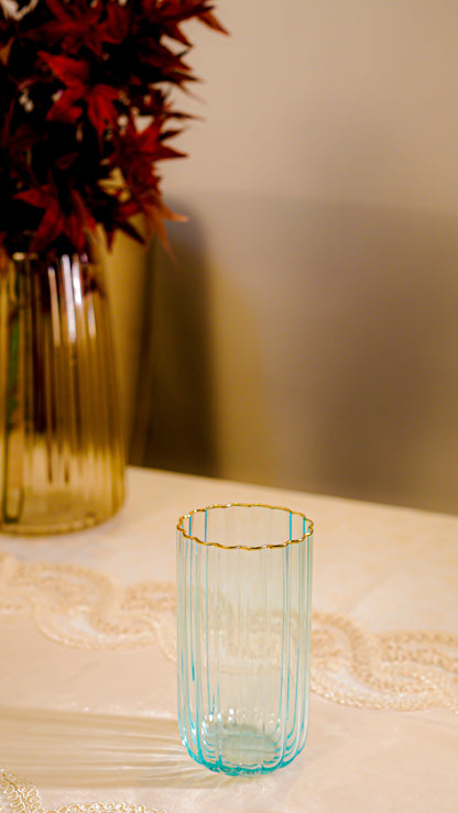 Scalloped Ribbed Water Tumbler Set (6-Piece)