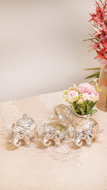 Royal Elephant German Silver Serving Jar (1-Piece)
