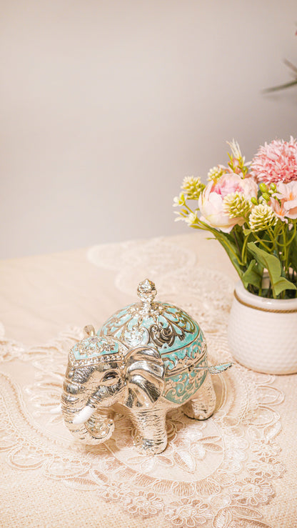 Royal Elephant German Silver Serving Jar (1-Piece)