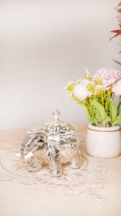 Royal Elephant German Silver Serving Jar (1-Piece)