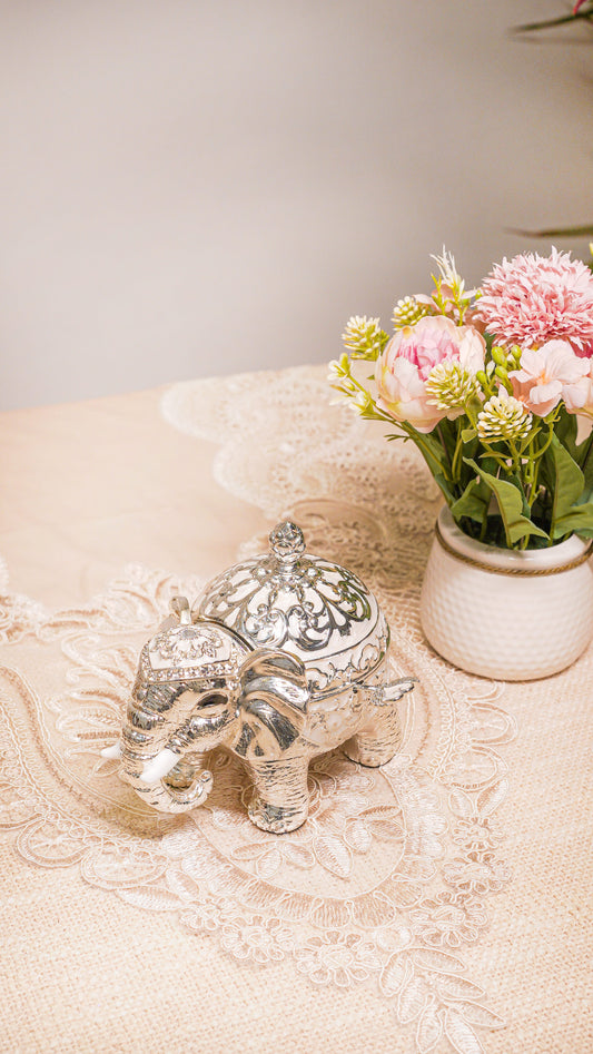 Royal Elephant German Silver Serving Jar (1-Piece)