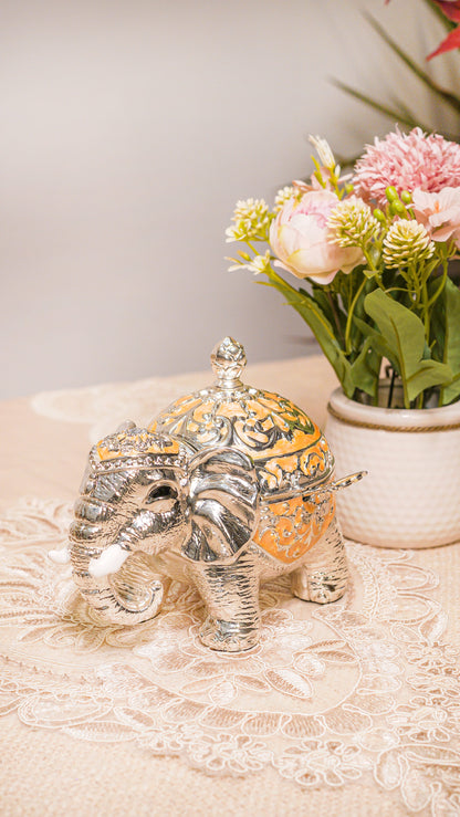 Royal Elephant German Silver Serving Jar (1-Piece)