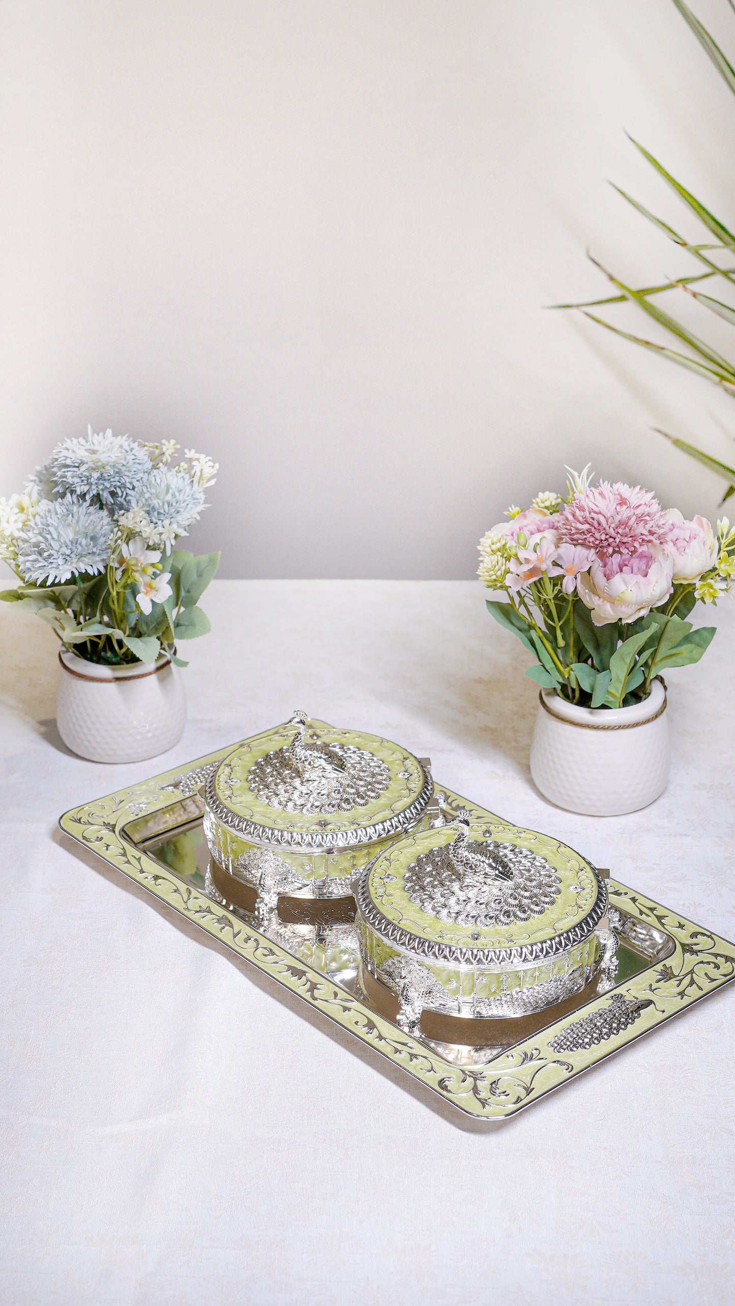 Royal Peacock German Silver Serving Set (3-Piece)