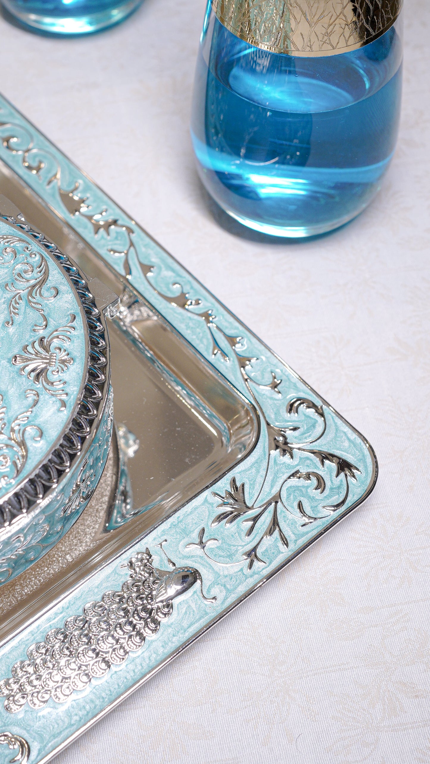Royal Peacock German Silver Serving Set (3-Piece)