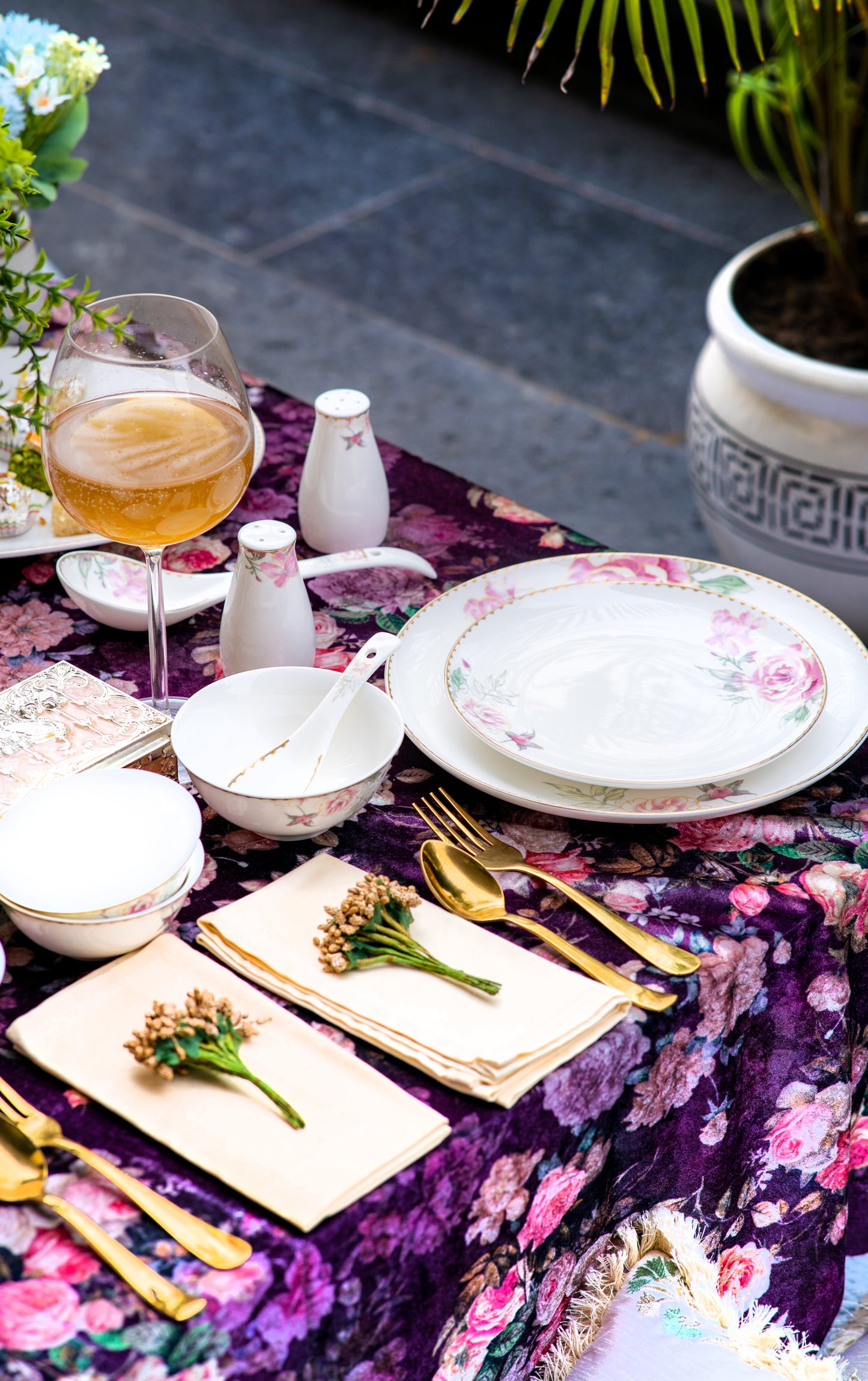 Blush Petal Dinner Set | 39 Pieces