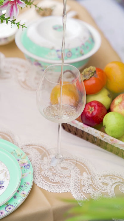 Aqua Bloom Dinner Set | 39 Pieces